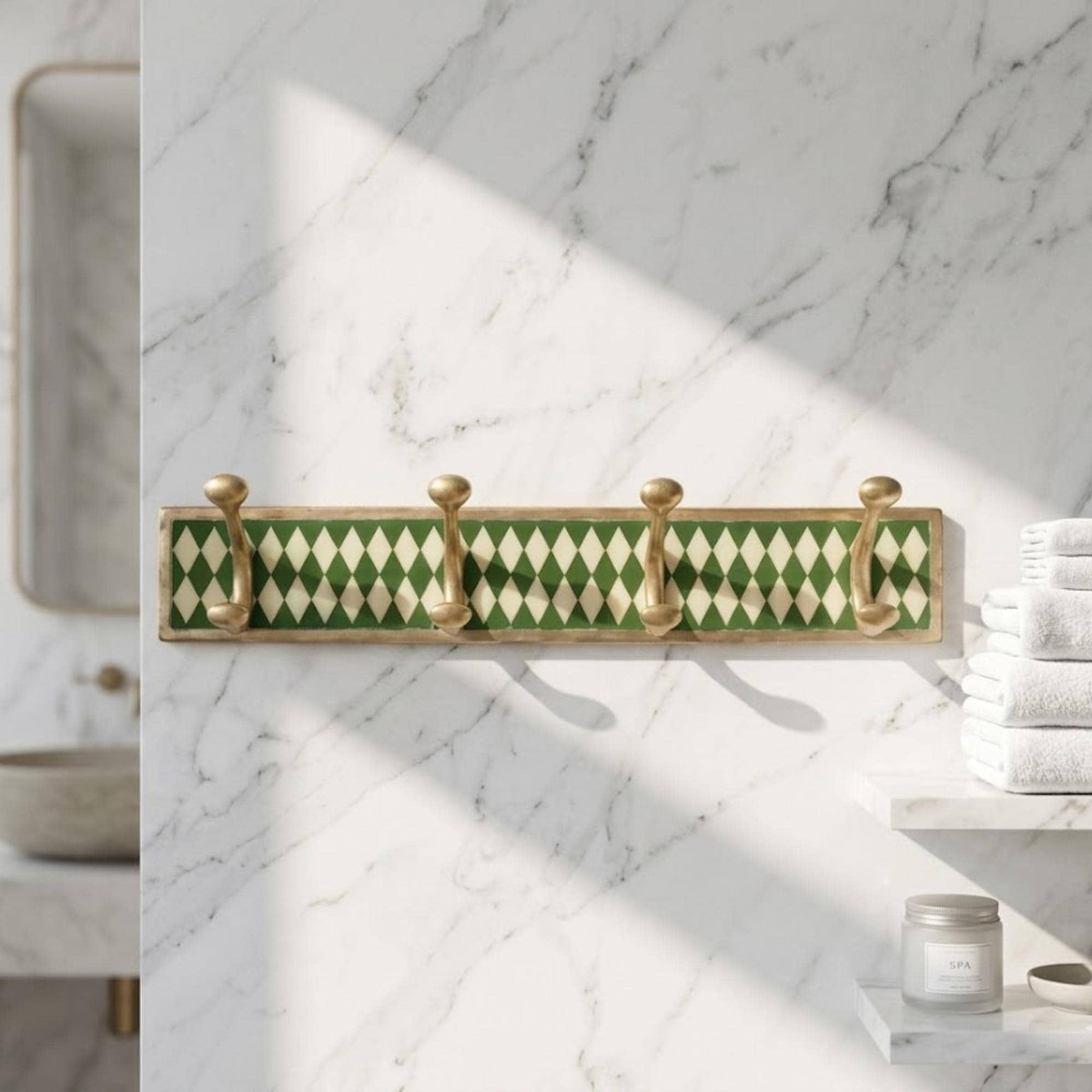 Brassyra solid brass hook racks