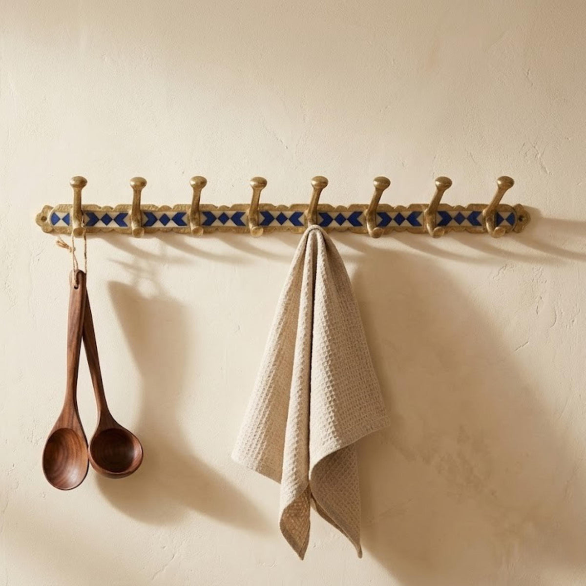 The Riad hook rack, angle view