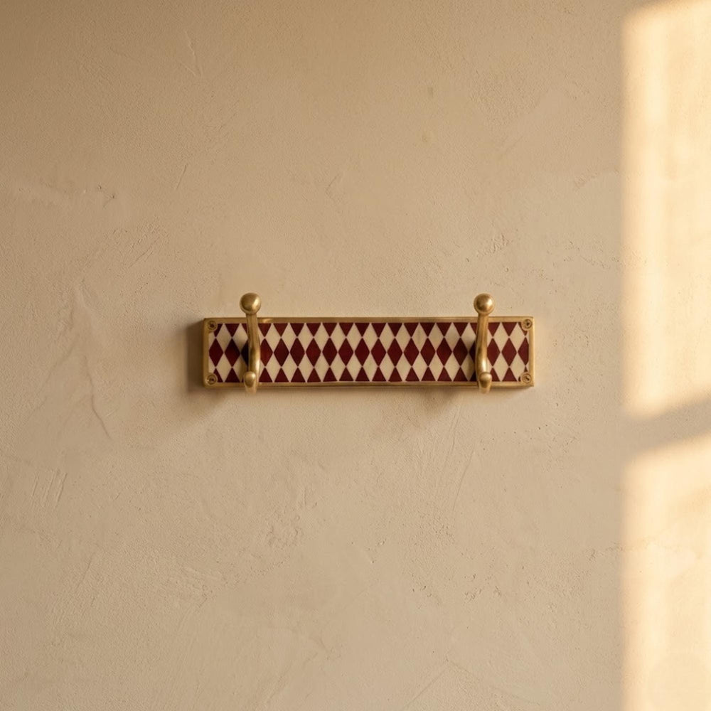 The Zellige hook rack, styled