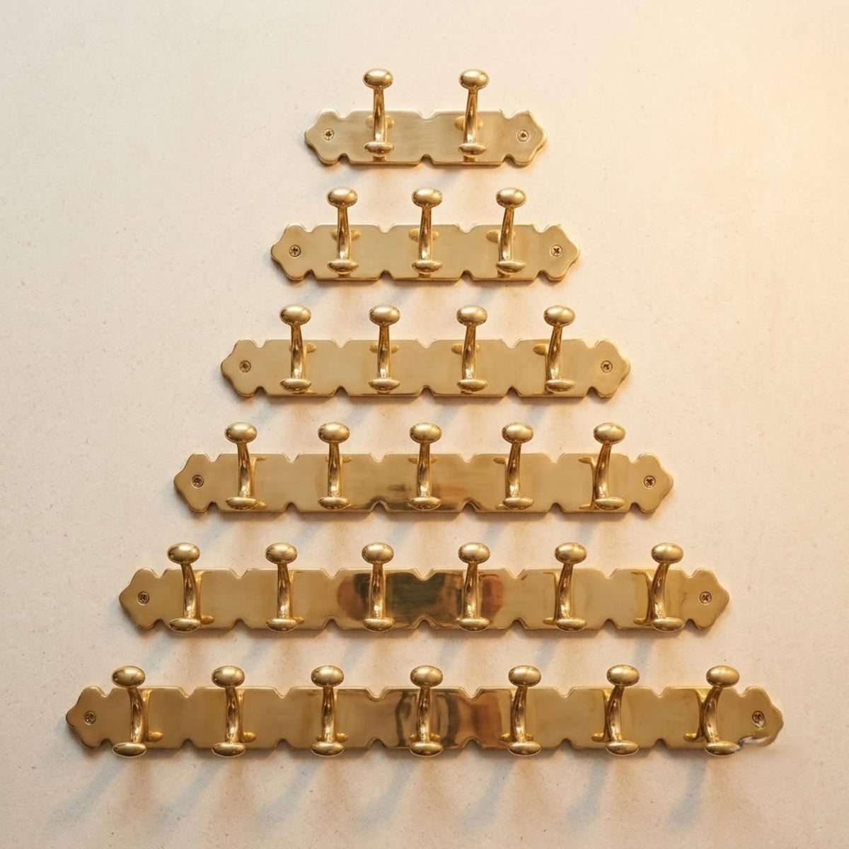 The Atlas hook rack, angle view